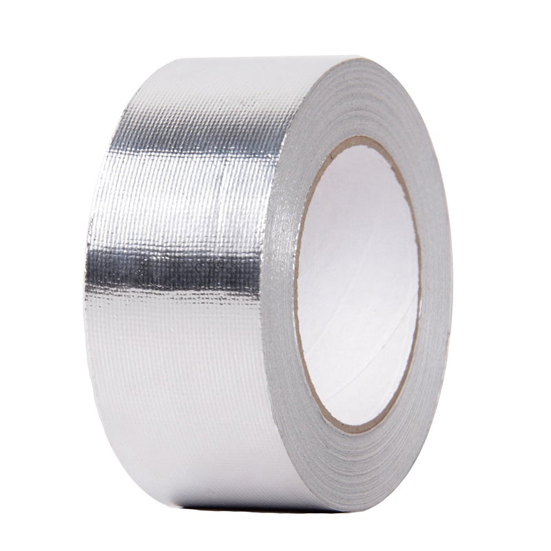 HiwowSport Fiberglass Aluminized Foil Heat Shield Thermal Barrier Adhesive Backed Heat Reflective Tape 2" x 82' Roll Silver - Image 1